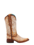 CORRAL BOOTS Boots Corral Women's Camel Luminescent Embroidery Straw Western Boots A4580