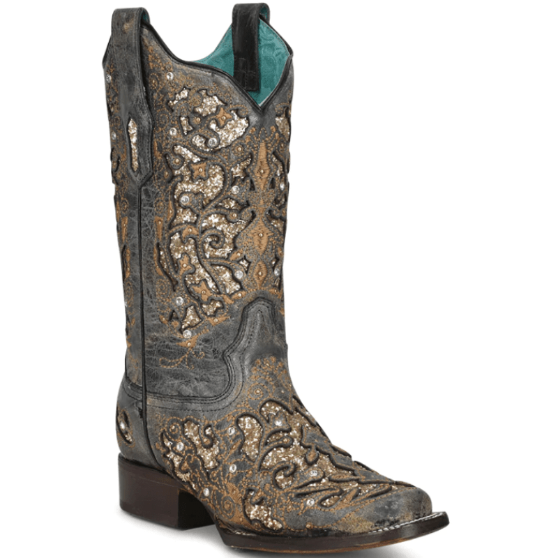 CORRAL BOOTS Boots Corral Women's Glitter Inlay & Embroidery Western Boots A4244