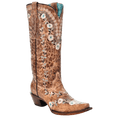 CORRAL BOOTS Boots Corral Women's Glow Floral Embroidery Snip Toe Western Boots A4439