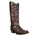 CORRAL BOOTS Boots Corral Women's Golden Embroidery & Crystals Snip Toe Western Boots C4041