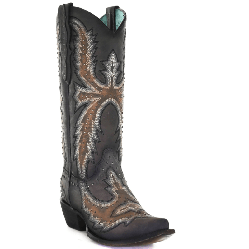 CORRAL BOOTS Boots Corral Women's Hand Painted with Embroidery and Studs Western Boots C3651