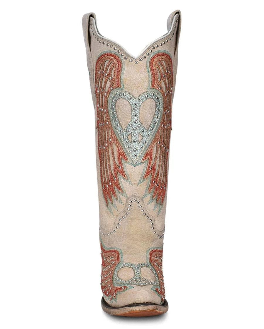 CORRAL BOOTS Boots Corral Women's Heart & Wings Ivory Western Boots A4236