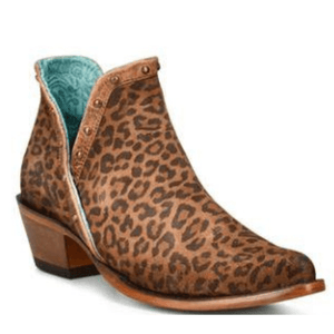 CORRAL BOOTS Boots Corral Women's Leopard Print with Stud Brown Ankle Boot Z2003