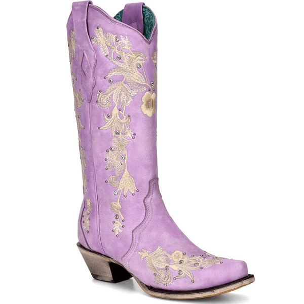 Lilac top cowboy boots