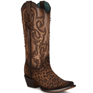 CORRAL BOOTS Boots Corral Women's San Leopard Print Embellished Western Boots C3777