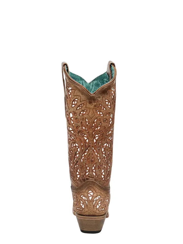 CORRAL BOOTS Boots Corral Women's Sand Glitter & Embroidered Western Boots A5097