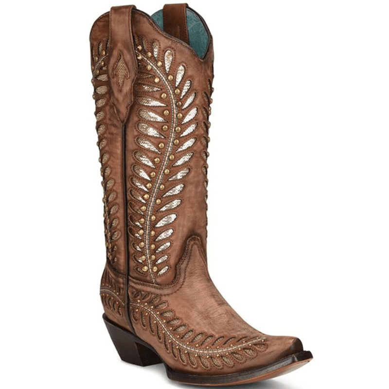 CORRAL BOOTS Boots Corral Women's Tan Inlay Western Boots C3782