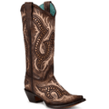 CORRAL BOOTS Boots Corral Women's Taupe Embroidery & Studs Overlay Western Boots C3794