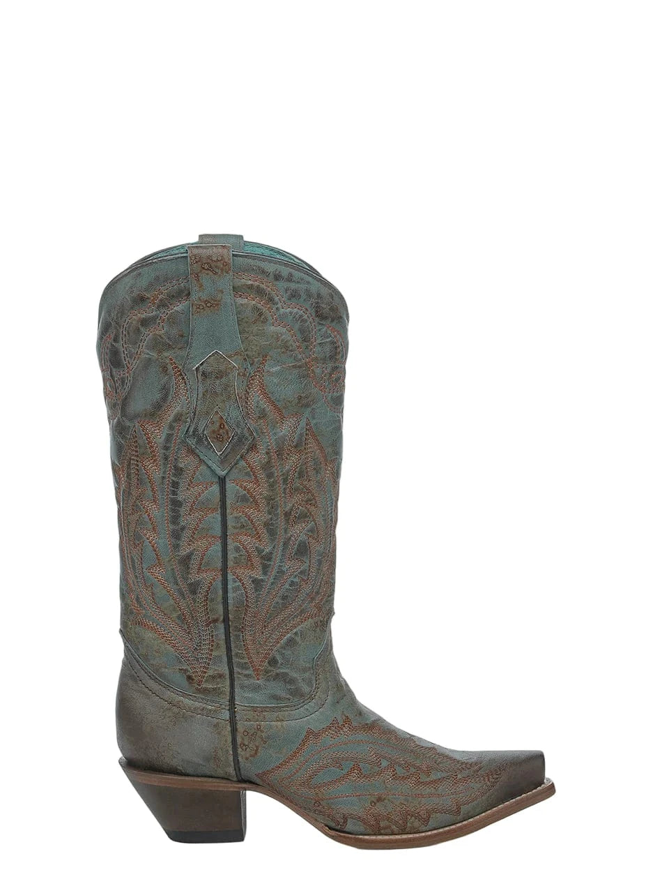 CORRAL BOOTS Boots Corral Women's Vintage Worn Turquoise Snip Toe Western Boots Z5345