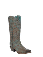 CORRAL BOOTS Boots Corral Women's Vintage Worn Turquoise Snip Toe Western Boots Z5345