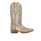 CORRAL BOOTS Boots Corral Women's White Glitter and Embroidered Inlay Western Boots A4878