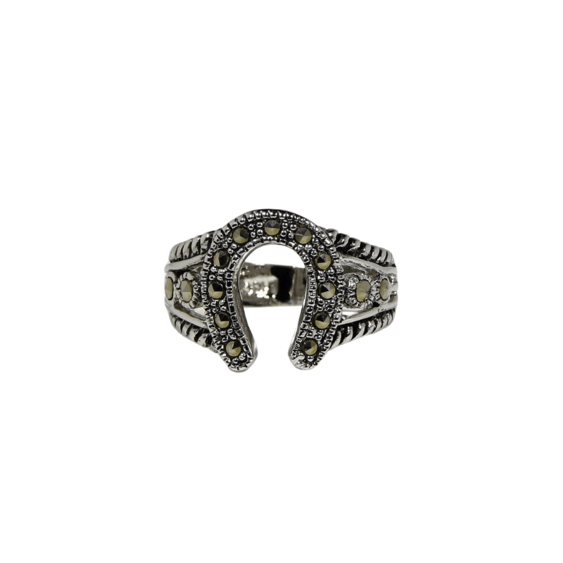Covenant Jewelry R.S. Covenant Marcasite Horseshoe Ring 809