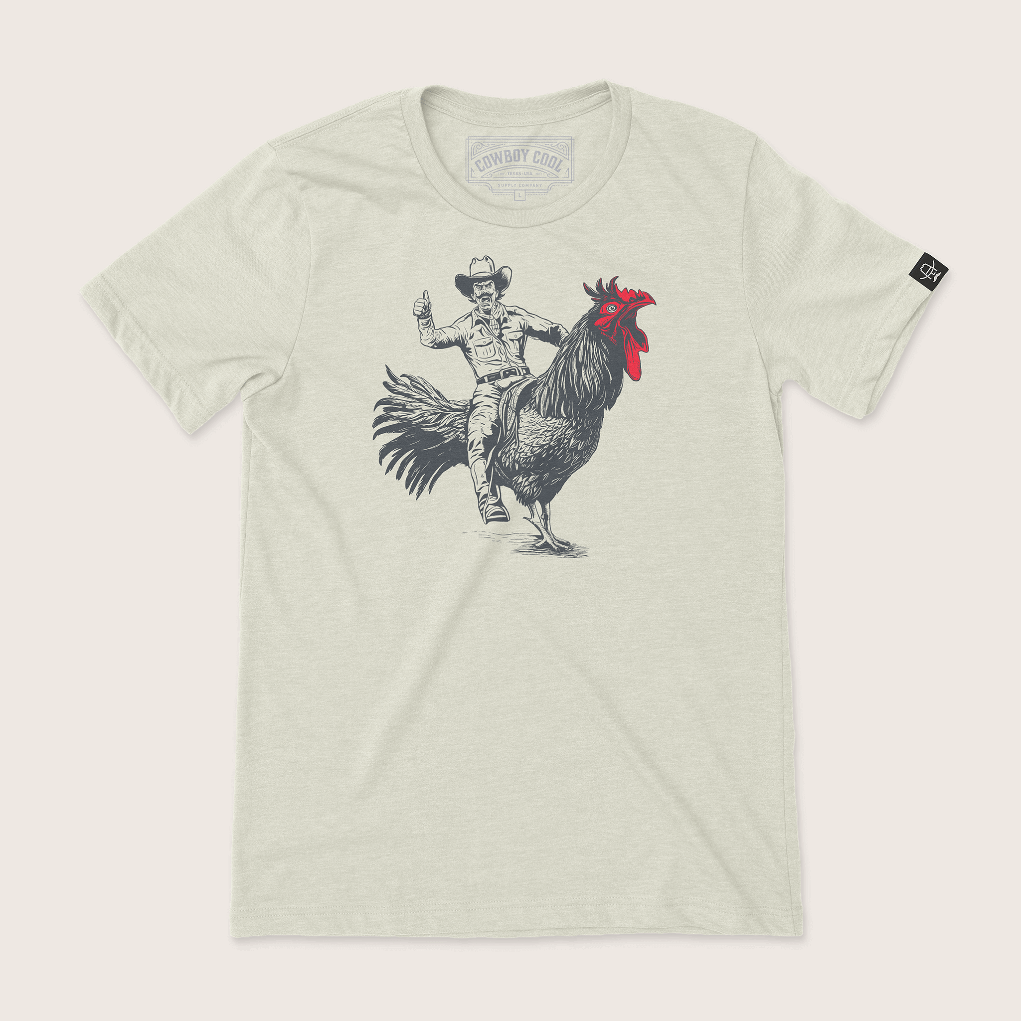 Cowboy Cool Apparel Heather Dust / S Rooster Roundup