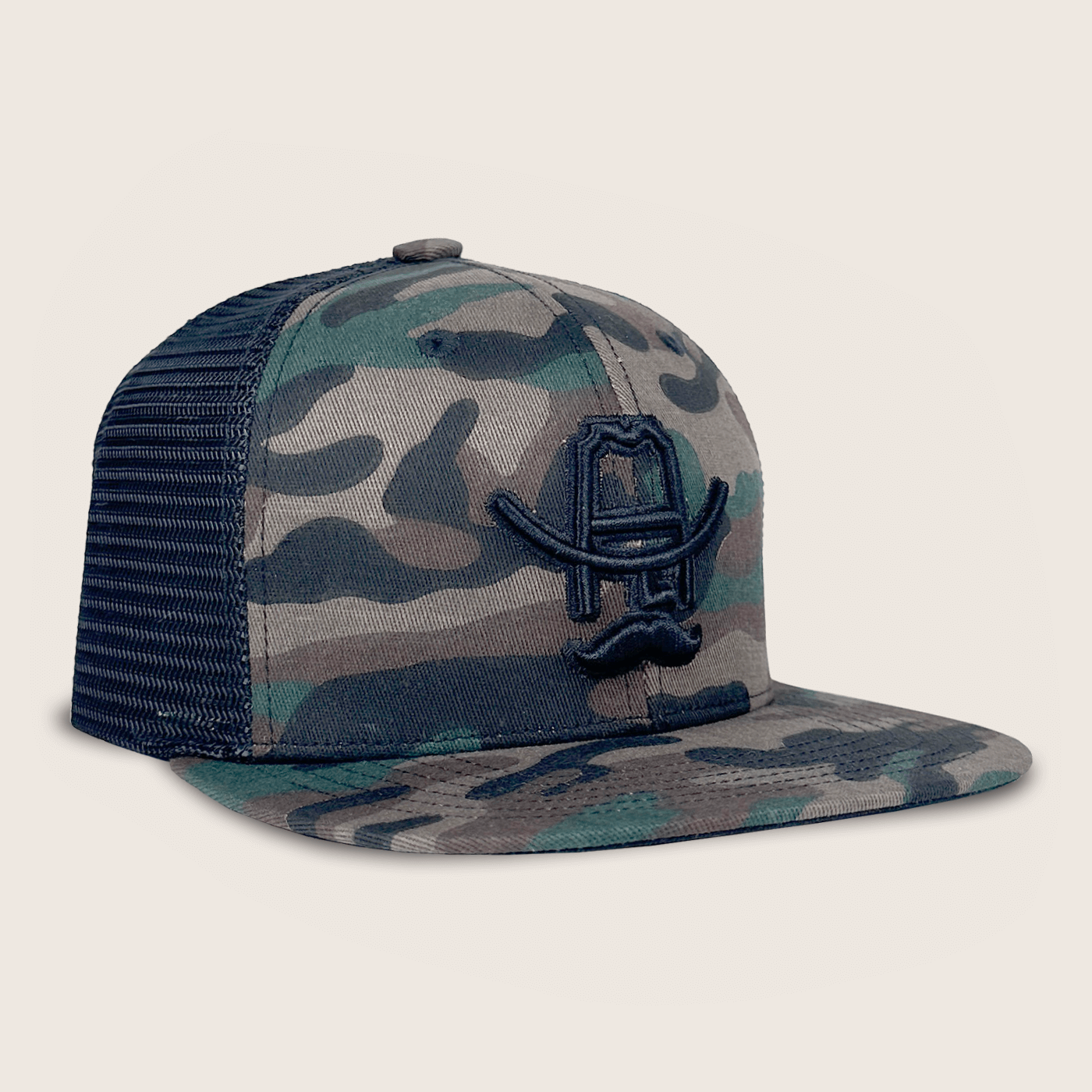 Cowboy Cool Hats Green Camo/Black Hank 3D