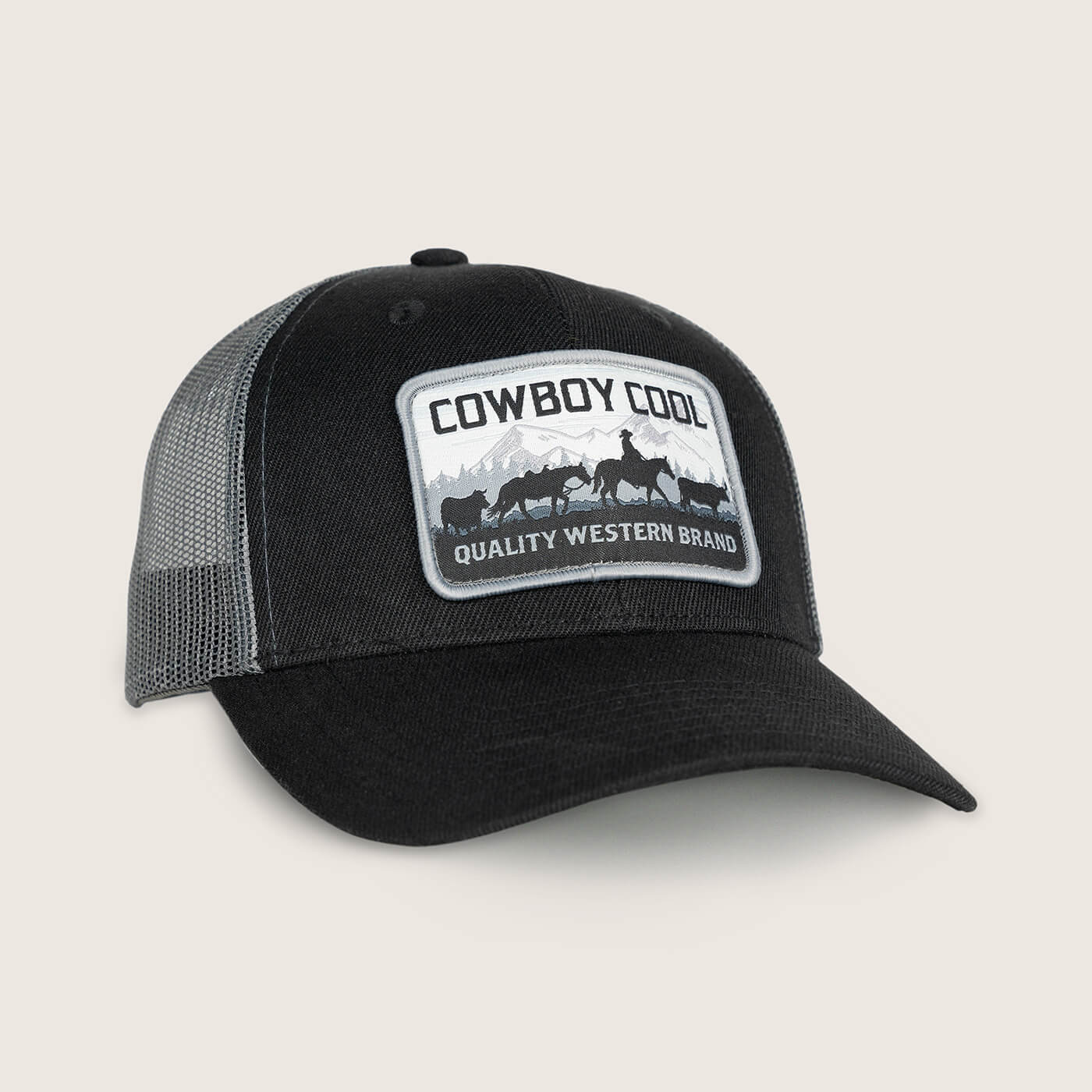 Cowboy Cool Hats OS / Black/Charcoal Buckhorn Hat