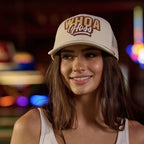 Cowboy Cool Trucker Hats Ivory Whoa Hoss Foam Trucker Hat