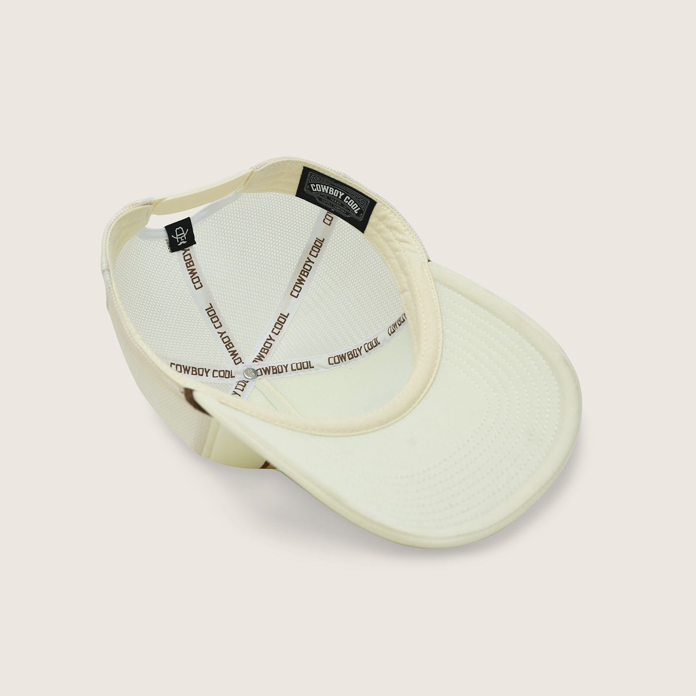 Cowboy Cool Trucker Hats Ivory Whoa Hoss Foam Trucker Hat