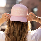 Cowboy Cool Trucker Hats Pink Ranch Hand Foam Trucker Hat