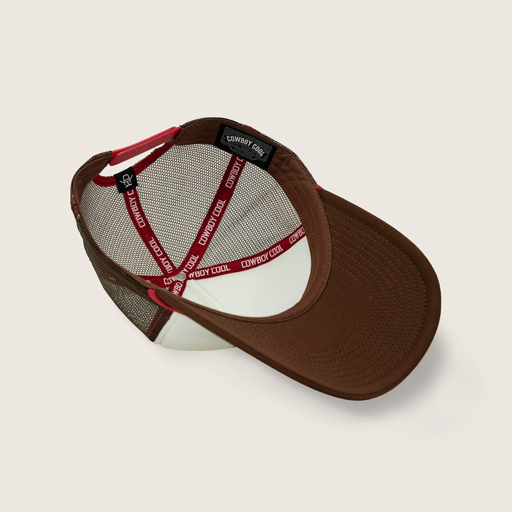 Cowboy Cool Trucker Hats White Rooster Round Up Trucker Hat