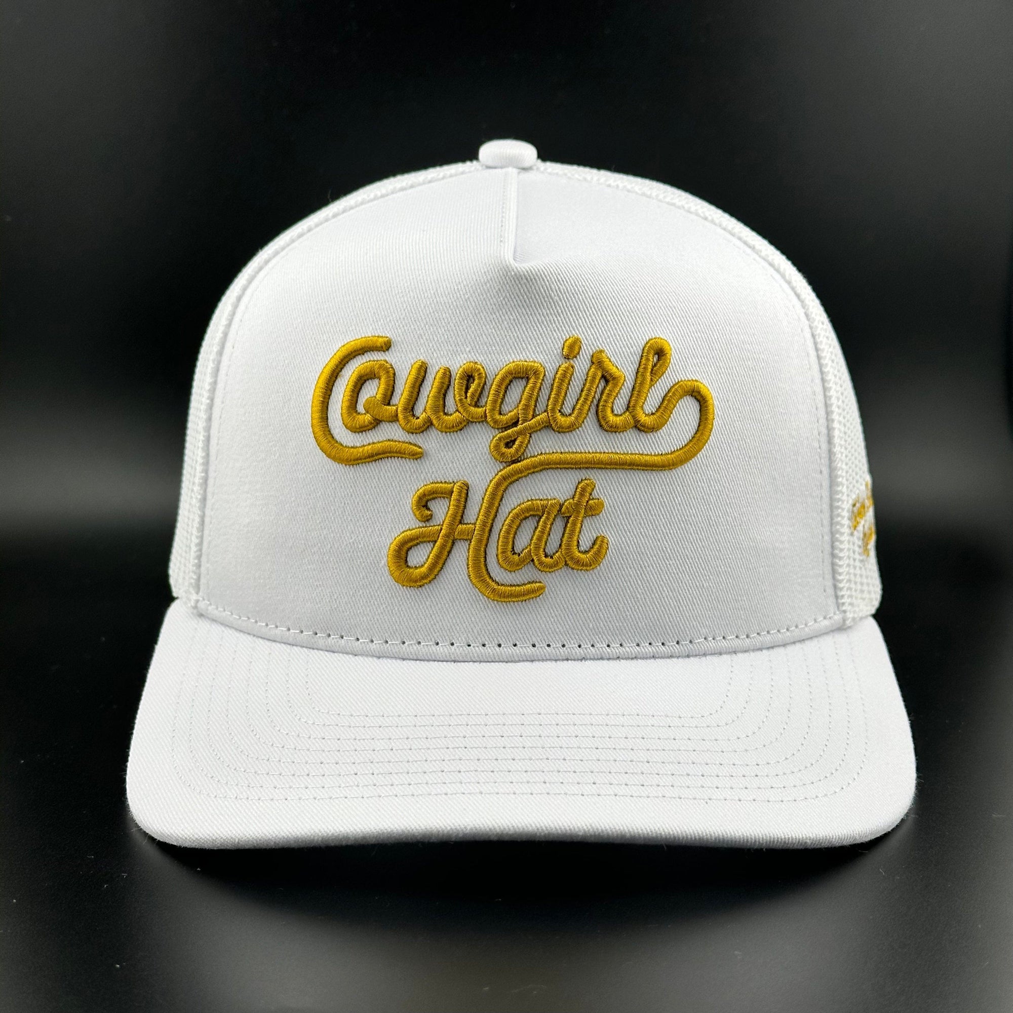 Cowboy Revolution Apparel Co. Hats One Size Fits Most “Cowgirl Hat” Cowboy Revolution White 5-panel Trucker Hat