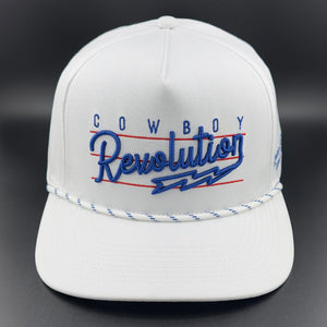 Cowboy Revolution Apparel Co. Hats One Size Fits Most “Lightning" White - Cowboy Revolution 5-panel Performance Hat