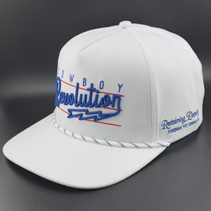 Cowboy Revolution Apparel Co. Hats One Size Fits Most “Lightning" White - Cowboy Revolution 5-panel Performance Hat