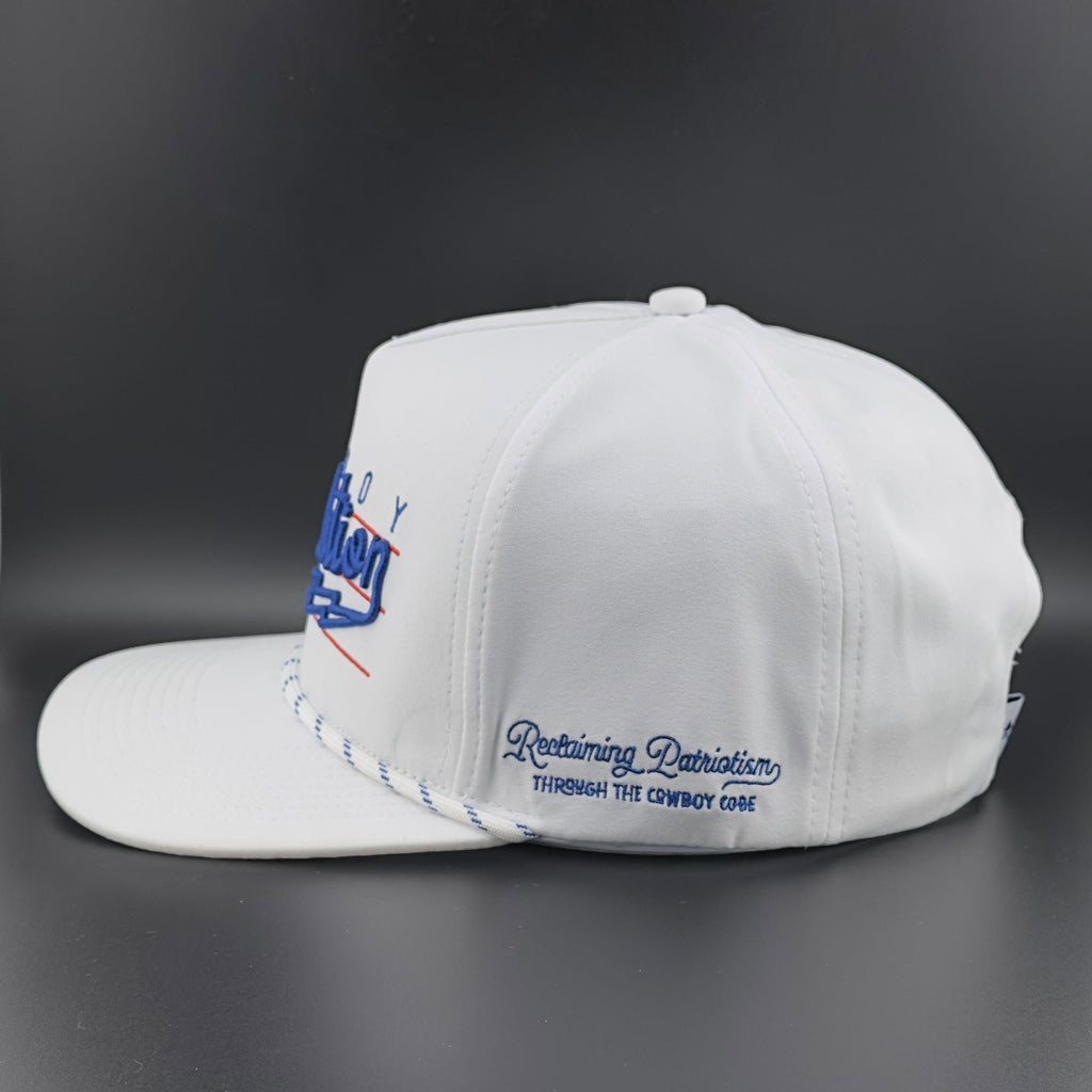 Cowboy Revolution Apparel Co. Hats One Size Fits Most “Lightning" White - Cowboy Revolution 5-panel Performance Hat