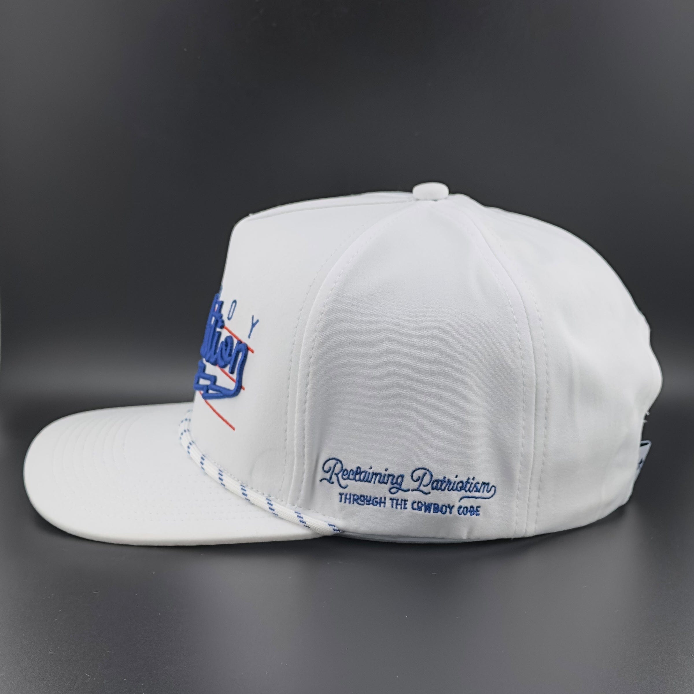 Cowboy Revolution Apparel Co. Hats One Size Fits Most “Lightning" White - Cowboy Revolution 5-panel Performance Hat