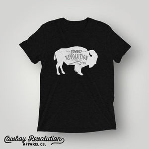 Cowboy Revolution Apparel Co. Shirts "White Buffalo '24"  Cowboy Revolution Short Sleeve Tri-Blend Tee