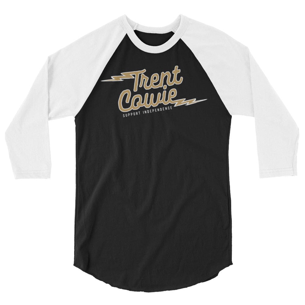 Cowboy Revolution Apparel Co. Trent Cowie "Support Independence" 3/4 Sleeve Raglan Tee (Black/White)