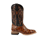 Cowtown Boots Boots Cowtown Men's Brown Cowhide Fish Print Western Boots Q156