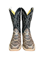 Cowtown Boots Boots Cowtown Men's Brown Cowhide Rattlesnake Print Western Boots Q6715