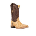 Cowtown Boots Boots Cowtown Men's Oryx Tan Cowhide Ostrich Print Western Boots Q6077