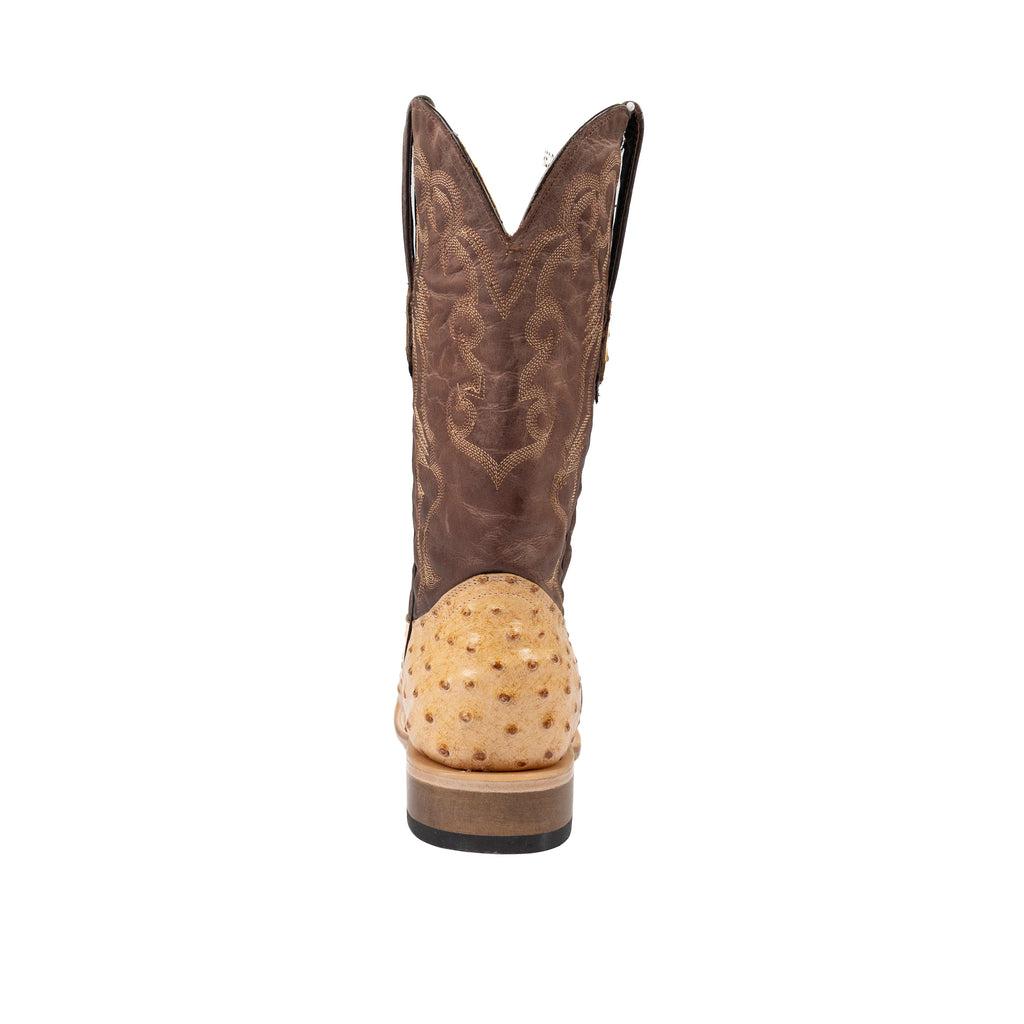 Cowtown Boots Boots Cowtown Men's Oryx Tan Cowhide Ostrich Print Western Boots Q6077