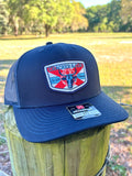 Cracker and Cur Hats Florida Cattle Patch Hat - Navy