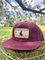 Cracker and Cur Hats Florida Ranching Patch Hat - Maroon Flatbill
