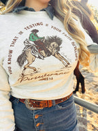 Cracker and Cur outerwear Perseverance Crewneck Sweatshirt- Oatmeal