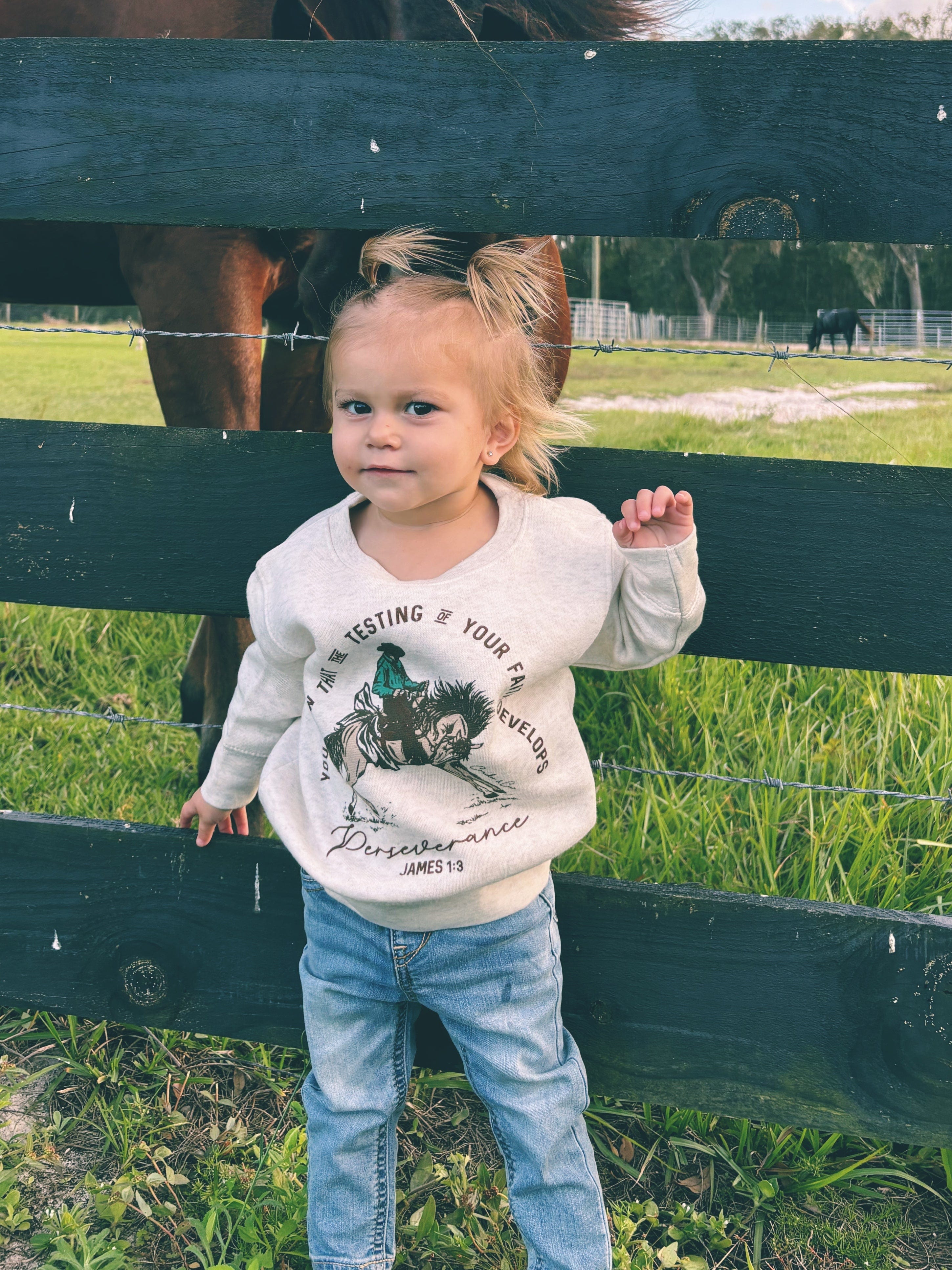 Cracker and Cur outerwear Toddler Perseverance Sweatshirt- Natural