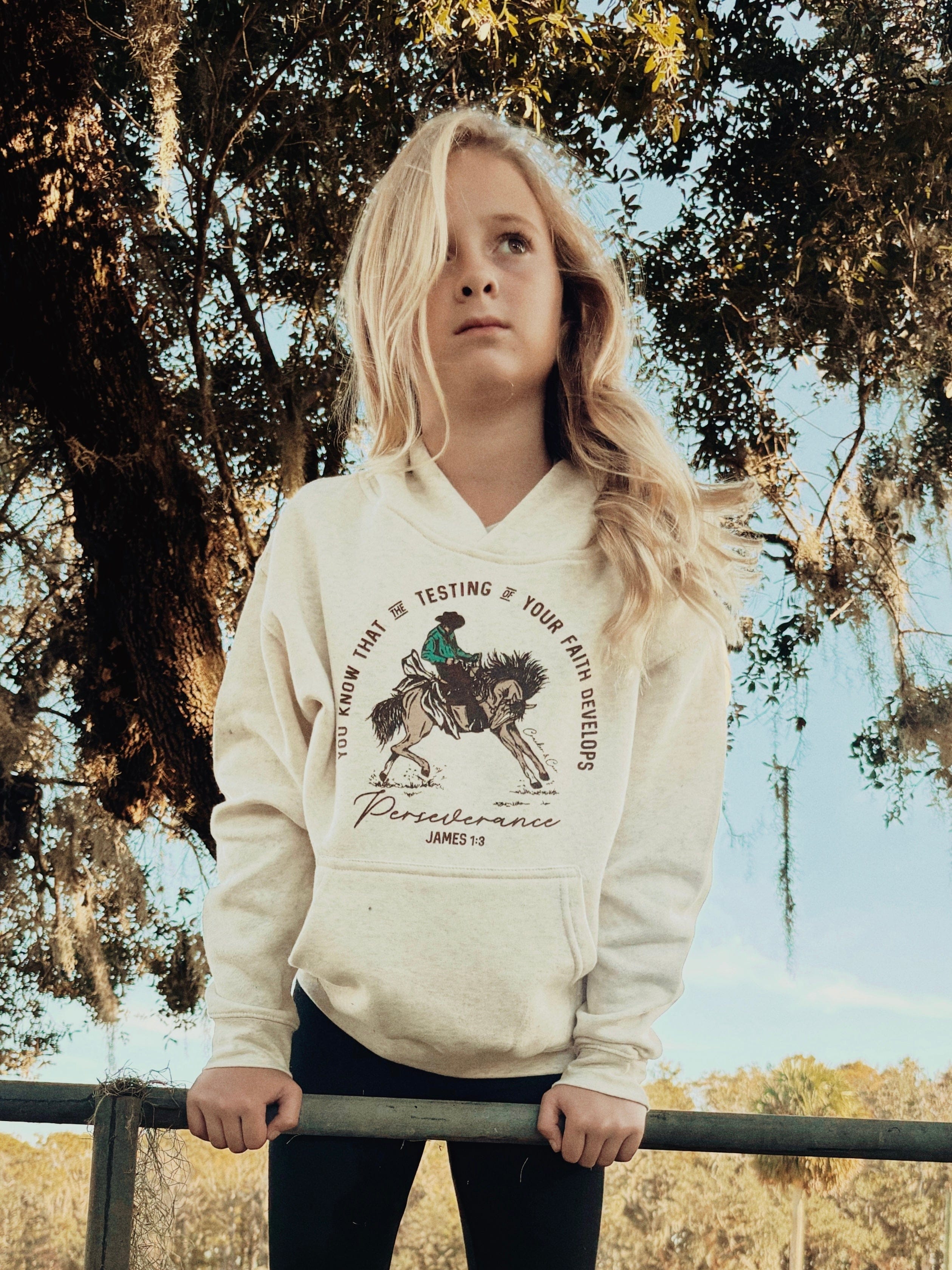 Cracker and Cur outerwear Youth Perseverance Hoodie- Natural