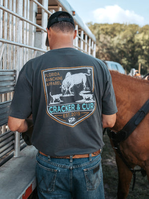 Cracker and Cur Shirts Florida Ranching Shield- Metal Pocket