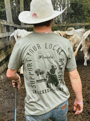 Cracker and Cur Shirts Local Rancher- Light Military Green