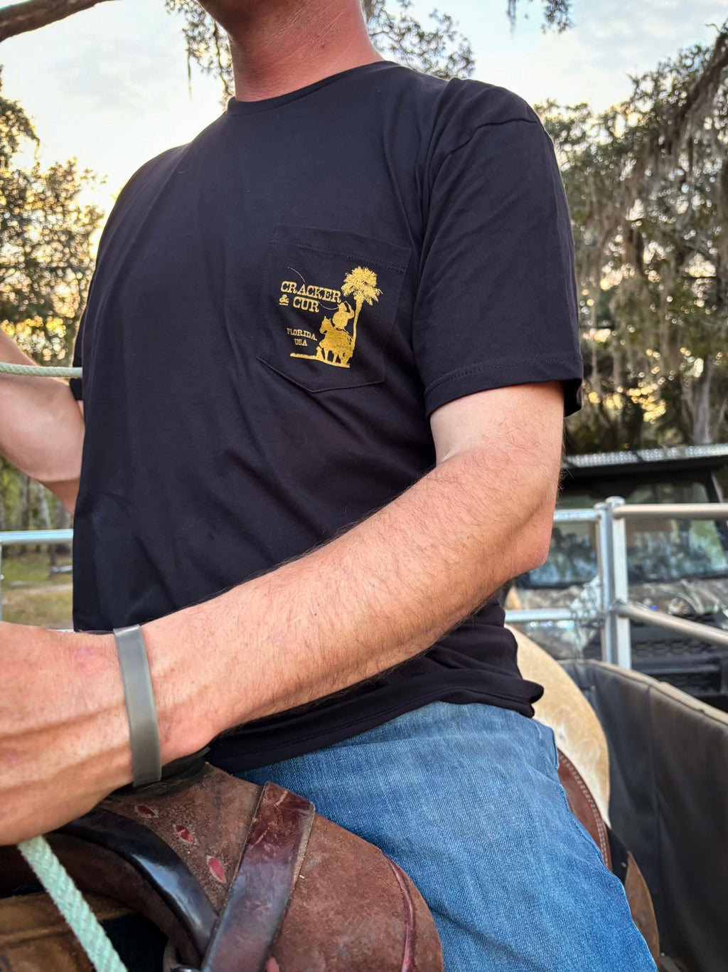 Cracker and Cur Shirts Wild Ride Pocket- Black