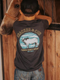 Cracker and Cur Shirts Youth Neon Lights- Dark Grey