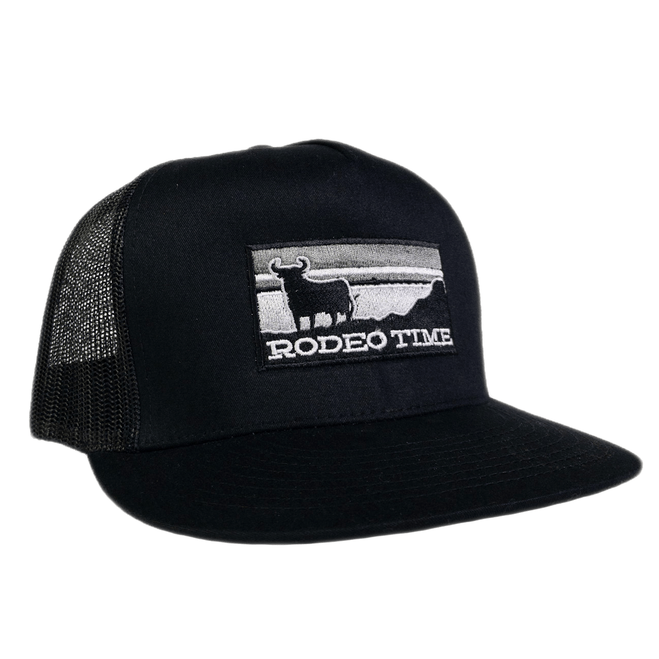 Dale Brisby's Rodeo Time Cap Rodeo Time Inverse Sunset Black Mesh Flatbill