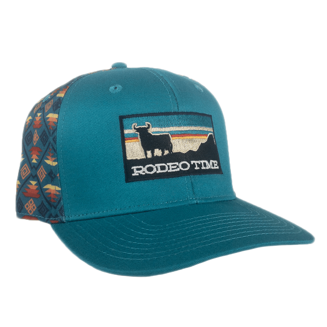 Dale Brisby's Rodeo Time Cap Sunset Santa Fe Back/Teal Flatbill