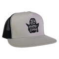 Dale Brisby's Rodeo Time Cap You Ain't No Cowboy Silhouette Silver and Black Mesh Flatbill