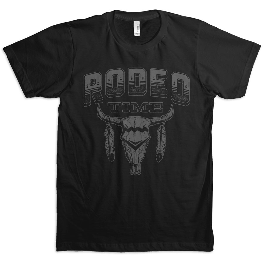 Dale Brisby's Rodeo Time T-Shirt Rodeo Time Skull Black T