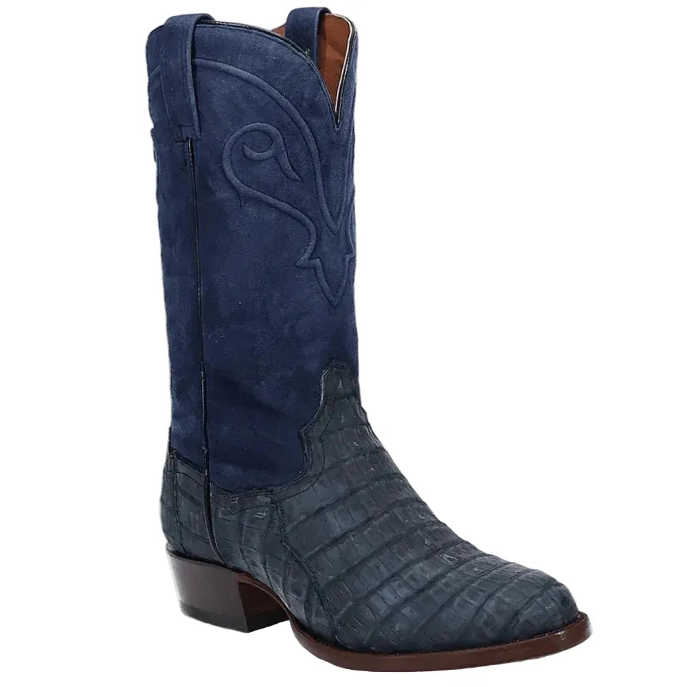 DAN POST Boots Dan Post Men's Alvis Blue Caiman Exotic Western Boots DP3101