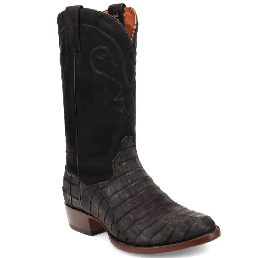 DAN POST Boots Dan Post Men's Black Alvis Caiman Exotic Western Boot DP3100