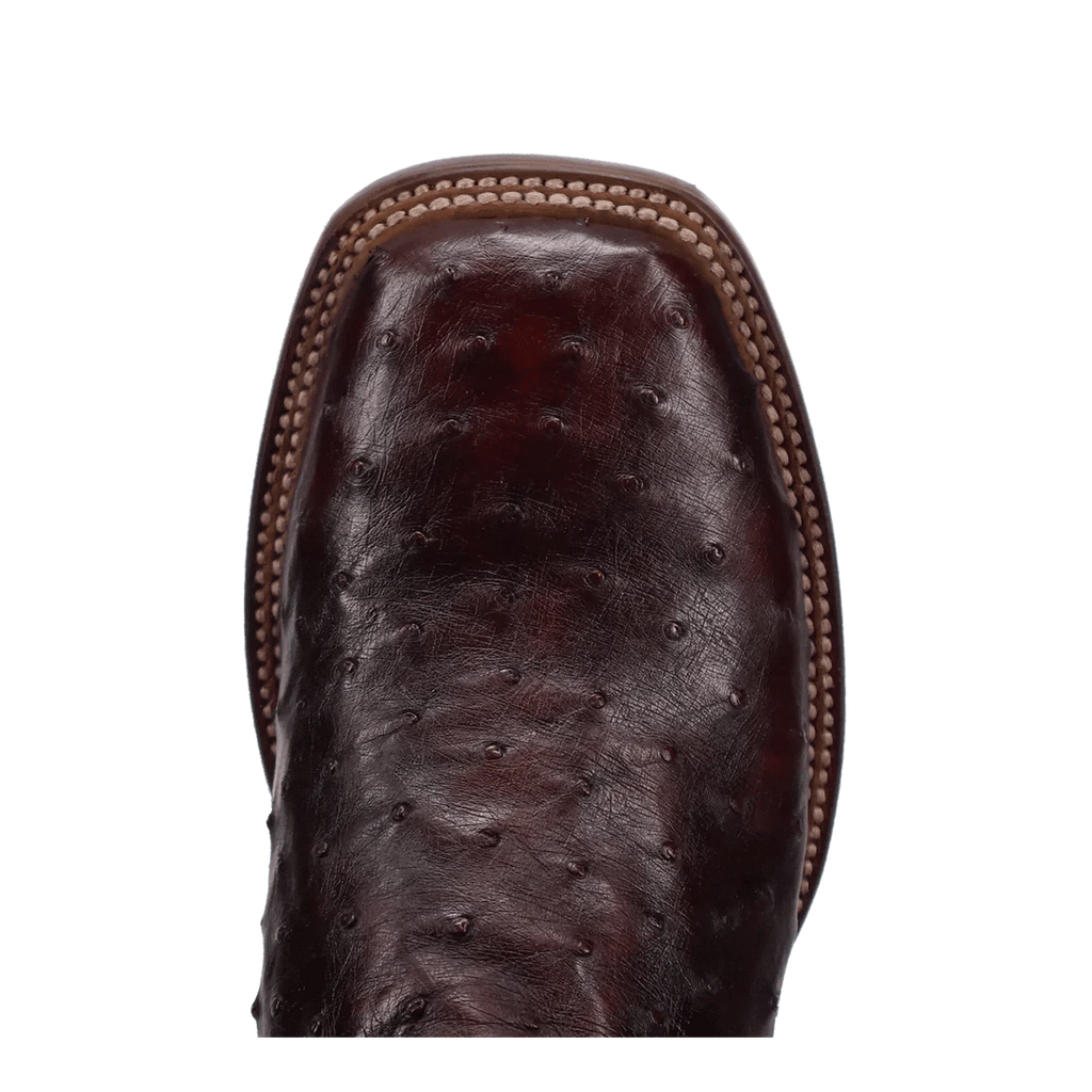 DAN POST Boots Dan Post Men's Black Cherry Alamosa Ostrich Exotic Western Boots DP5012